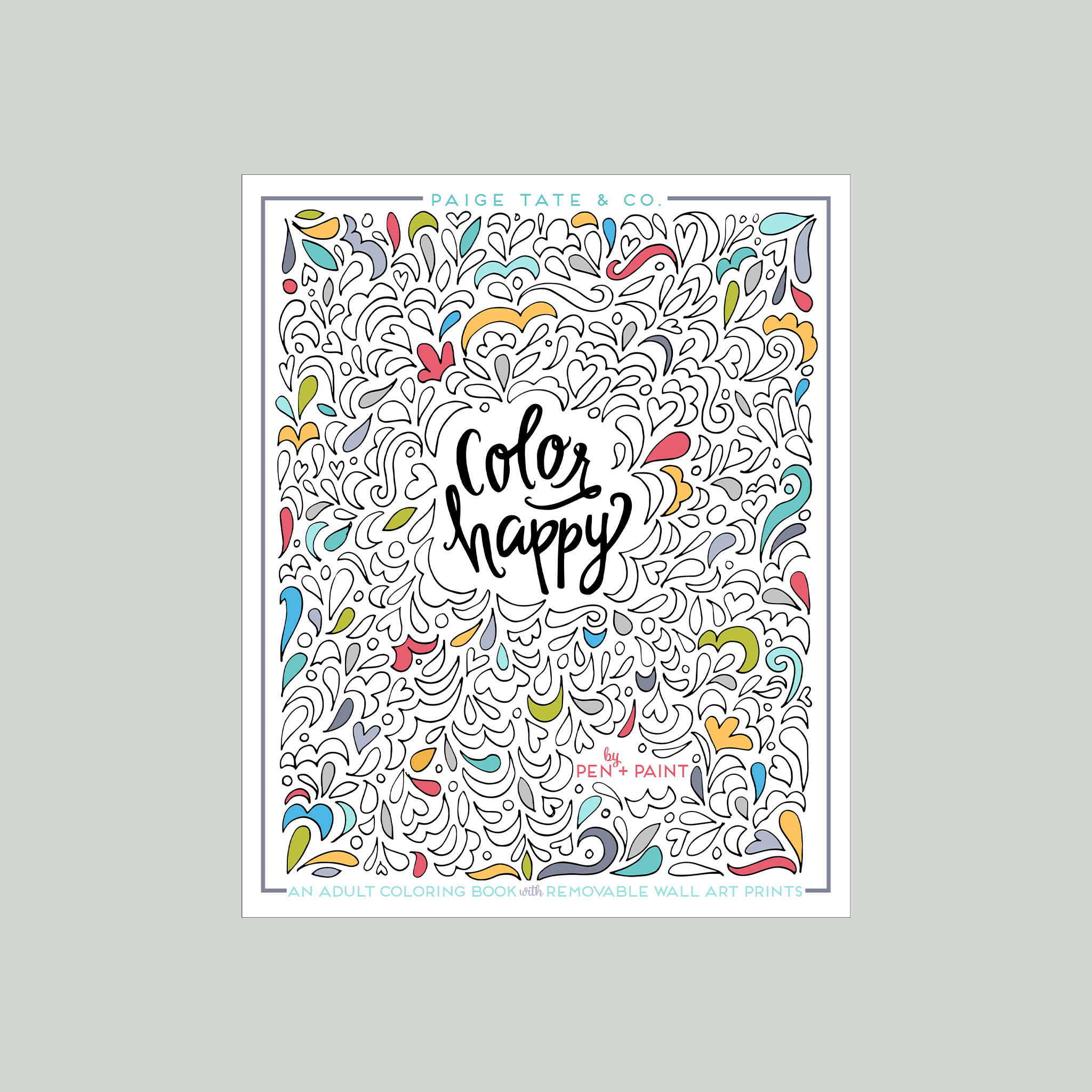 Color Happy  Monthly digital coloring page downloads – Rad & Happy