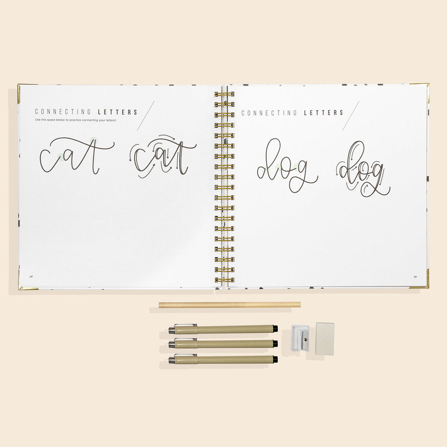 Beginners Calligraphy Set Learn Brush Calligraphy Kit With Cards and Gift  Tags Adult Craft Kits Brush Lettering Kit 